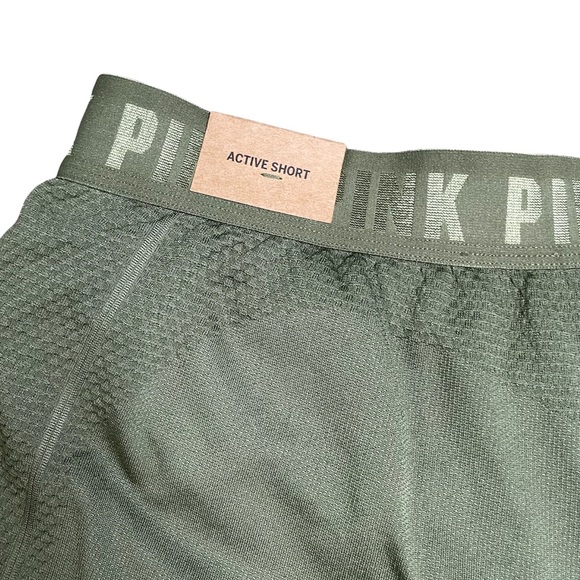 PINK Victoria’s Secret Athletic Active Running Shorts Olive Green Small NWT - Picture 4 of 7